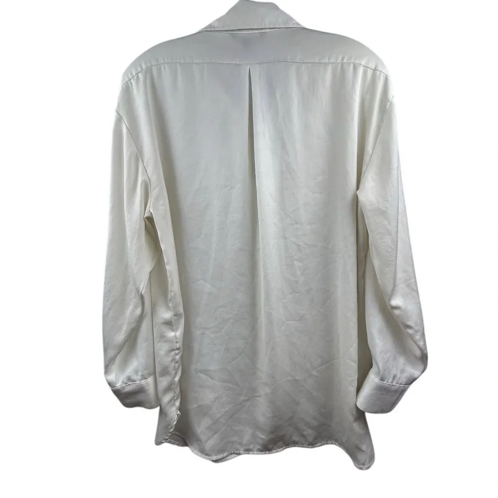 Banana Republic Women's White‎ Button-Up Shirt Size S Long Sleeve Casual